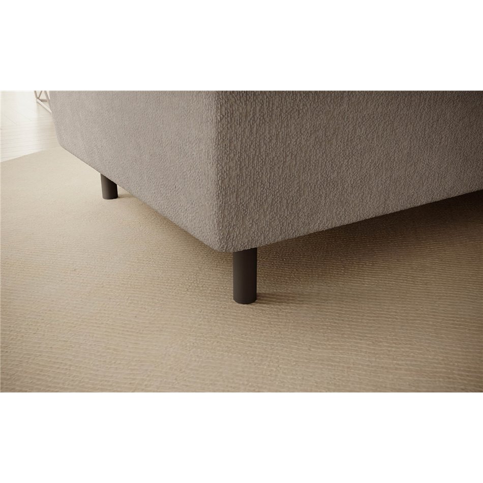 Bench with storage box Elgomsi Touch 18, textured velvet, beige, H45x72x104cm