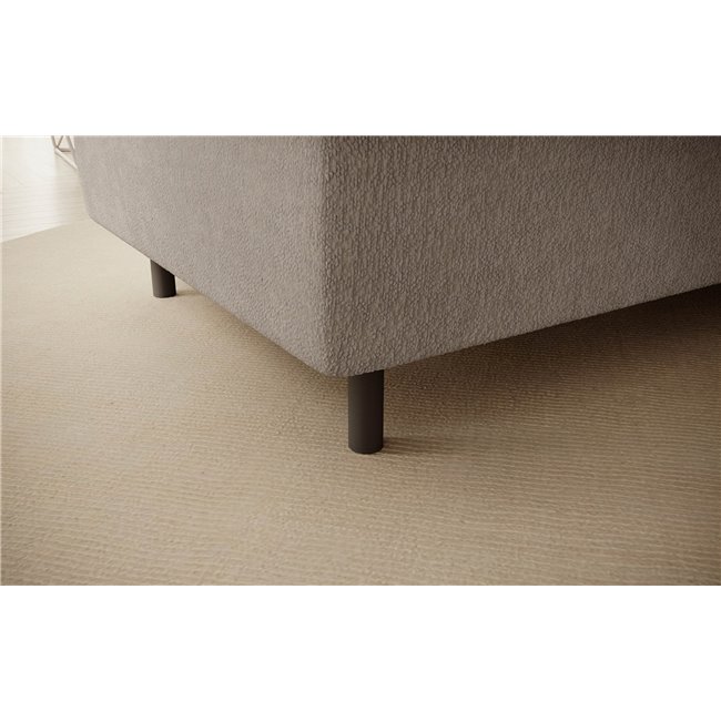 Bench with storage box Elgomsi Touch 18, textured velvet, beige, H45x72x104cm