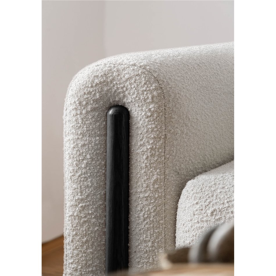 Sofa bed Elcadova Black, sleeping function, Jaffray 03, grey, H97x97x244cm