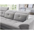 Corner sofa Elinferne L, sleeping function, Raquel 04, grey, H107x210x297cm