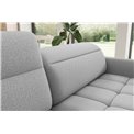 Corner sofa Elbare L, sleeping function, Royal 04, bouclé, grey, H100x160x208cm