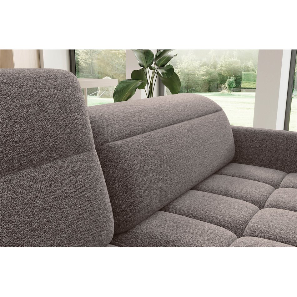 Corner sofa Elbare L, sleeping function, Aspen 20, brown, H100x160x208cm