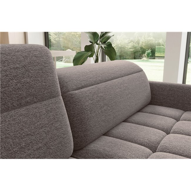 Corner sofa Elbare L, sleeping function, Aspen 20, brown, H100x160x208cm