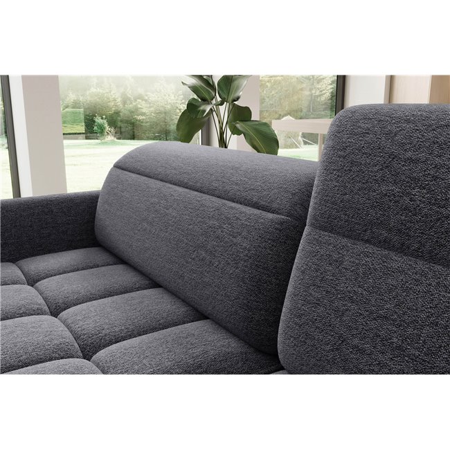 Corner sofa Elbare R, sleeping function, Aspen 05, dark grey, H100x160x208cm