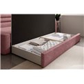 Sofa bed Elfabilo R, sleeping function, Touch 24, textured velvet, pink, H80x86x223cm