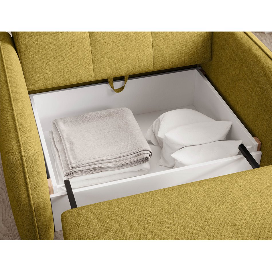 Folding armchair Elaine Poco 50, yellow, H84x109x102cm