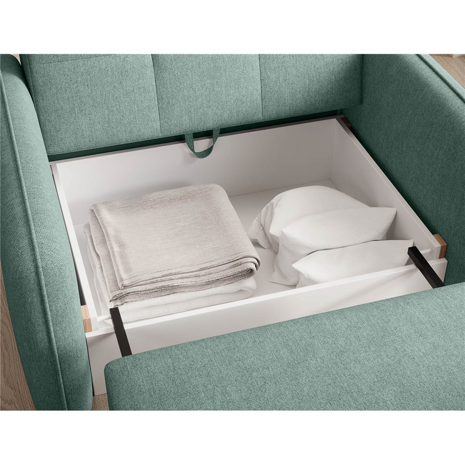 Folding armchair Elaine Poco 100, green, H84x109x102cm