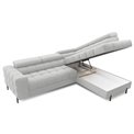 Corner sofa Elferucce R, sleeping function, Royal 03, bouclé, grey, H93x200x276cm
