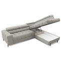 Corner sofa Elferucce R, sleeping function, Royal 20, bouclé, beige, H93x200x276cm