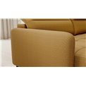 U shape sofa Elberto L, sleeping function, Manhattan 45, velvet, yellow, H100x165x306cm