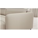 U shape sofa Elberto R, sleeping function, Manhattan 18, velvet, beige, H100x165x306cm