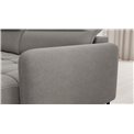 U shape sofa Elberto R, sleeping function, Raquel 04, grey, H100x165x306cm
