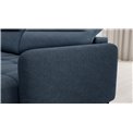 U shape sofa Elberto R, sleeping function, Raquel 40, blue, H100x165x306cm