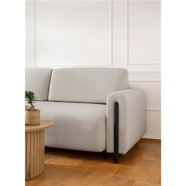 Sofa bed Elcadova Black, sleeping function, Jaffray 03, grey, H97x97x244cm