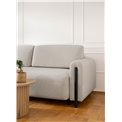 Sofa bed Elcadova Black, sleeping function, Jaffray 03, grey, H97x97x244cm
