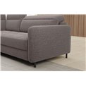 Corner sofa Elbare L, sleeping function, Aspen 20, brown, H100x160x208cm