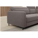 Corner sofa Elbare R, sleeping function, Aspen 20, brown, H100x160x208cm