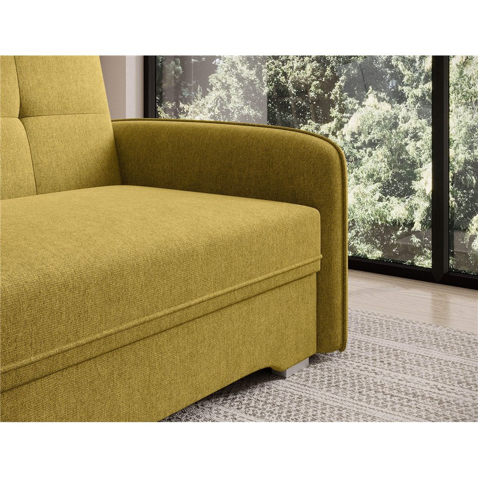 Folding armchair Elaine Poco 50, yellow, H84x109x102cm