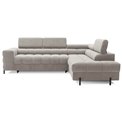 Corner sofa Elferucce R, sleeping function, Paros 02, beige, H93x200x276cm