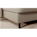 U shape sofa Elberto L, sleeping function, Manhattan 18, velvet, beige, H100x165x306cm
