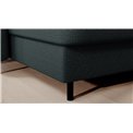 U shape sofa Elberto L, sleeping function, Manhattan 38, velvet, green, H100x165x306cm