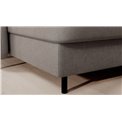 U shape sofa Elberto L, sleeping function, Raquel 03, grey, H100x165x306cm