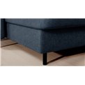 U shape sofa Elberto L, sleeping function, Raquel 40, blue, H100x165x306cm