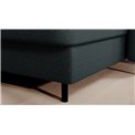 U shape sofa Elberto R, sleeping function, Manhattan 38, velvet, green, H100x165x306cm