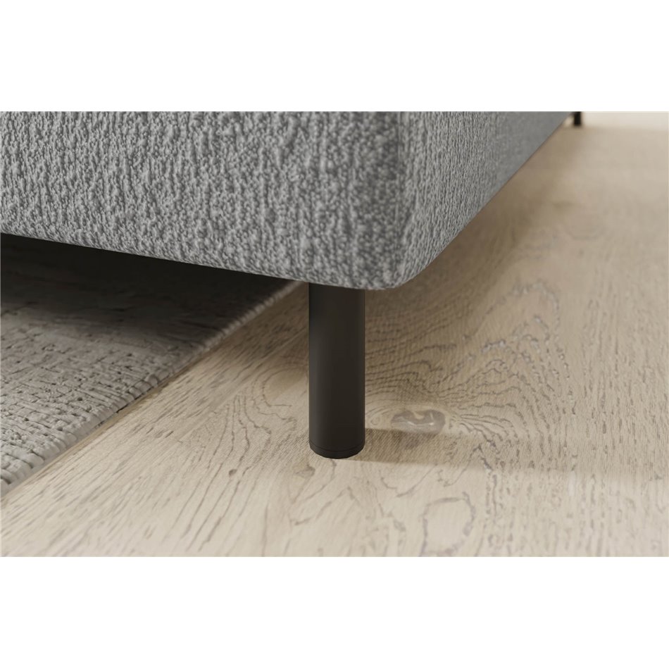 Corner sofa Elbare R, sleeping function, Royal 04, bouclé, grey, H100x160x208cm