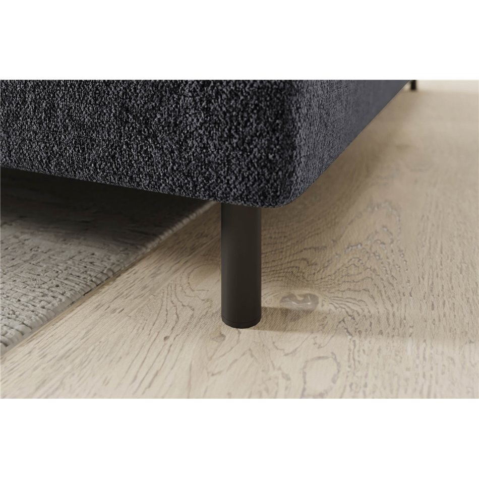 Corner sofa Elbare R, sleeping function, Aspen 05, dark grey, H100x160x208cm
