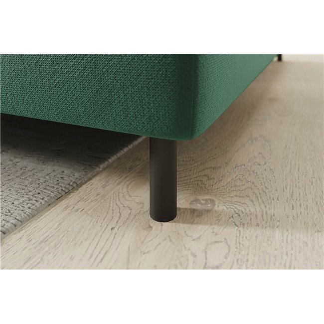 Corner sofa Elbare R, sleeping function, Lukso 35, velvet, dark green, H100x160x208cm