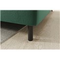 Corner sofa Elbare R, sleeping function, Lukso 35, velvet, dark green, H100x160x208cm