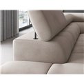 Corner sofa Elferucce L, sleeping function, Paros 02, beige, H93x200x276cm