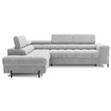 Corner sofa Elferucce L, sleeping function, Paros 05, grey, H93x200x276cm