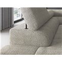 Corner sofa Elferucce L, sleeping function, Royal 20, bouclé, beige, H93x200x276cm