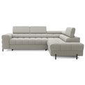 Corner sofa Elferucce R, sleeping function, Royal 20, bouclé, beige, H93x200x276cm