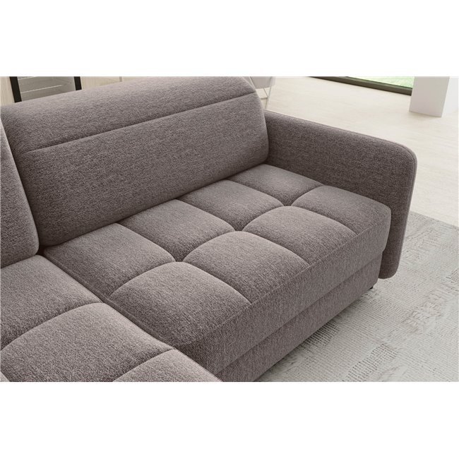 Corner sofa Elbare L, sleeping function, Aspen 20, brown, H100x160x208cm