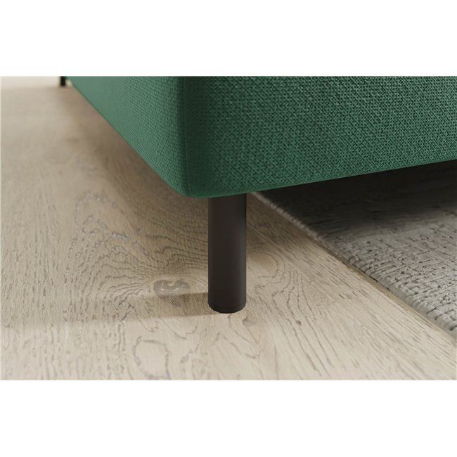 Corner sofa Elbare L, sleeping function, Lukso 35, velvet, dark green, H100x160x208cm