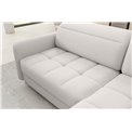 Угловой диван Elbare R, раздвижной, Royal 01, букле, белый, H100x160x208см