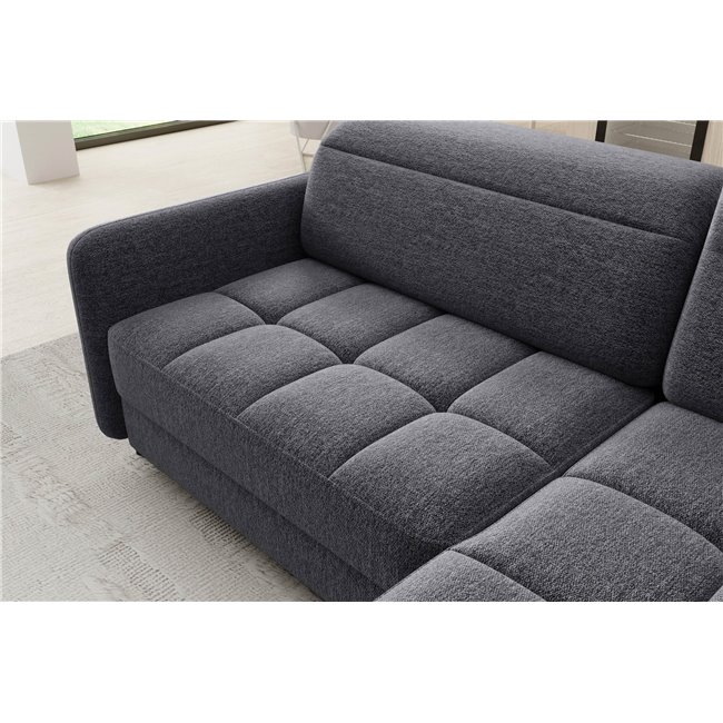Corner sofa Elbare R, sleeping function, Aspen 05, dark grey, H100x160x208cm
