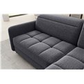 Corner sofa Elbare R, sleeping function, Aspen 05, dark grey, H100x160x208cm