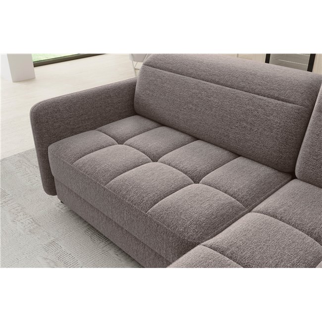 Corner sofa Elbare R, sleeping function, Aspen 20, brown, H100x160x208cm