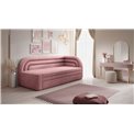 Sofa bed Elfabilo R, sleeping function, Touch 24, textured velvet, pink, H80x86x223cm