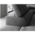 Corner sofa Elferucce L, sleeping function, Paros 06, dark grey, H93x200x276cm