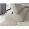 Corner sofa Elferucce L, sleeping function, Royal 18, bouclé, beige, H93x200x276cm
