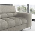 Corner sofa Elferucce L, sleeping function, Royal 20, bouclé, beige, H93x200x276cm