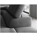 Corner sofa Elferucce R, sleeping function, Paros 06, dark grey, H93x200x276cm