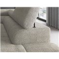 Corner sofa Elferucce R, sleeping function, Royal 20, bouclé, beige, H93x200x276cm