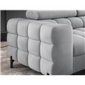 Corner sofa Elferucce R, sleeping function, Paros 05, grey, H93x200x276cm