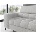 Corner sofa Elferucce R, sleeping function, Royal 03, bouclé, grey, H93x200x276cm